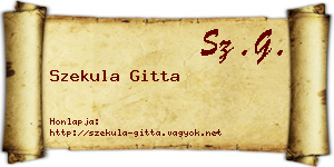 Szekula Gitta névjegykártya